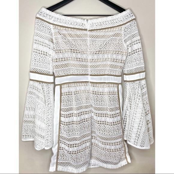 L’ATISTE by Amy White Nude Eyelet Mini Bell Sleeve - Picture 14 of 15